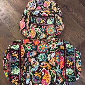 Midnight with Mickey by Vera Bradley collab backpack and duffle bag set